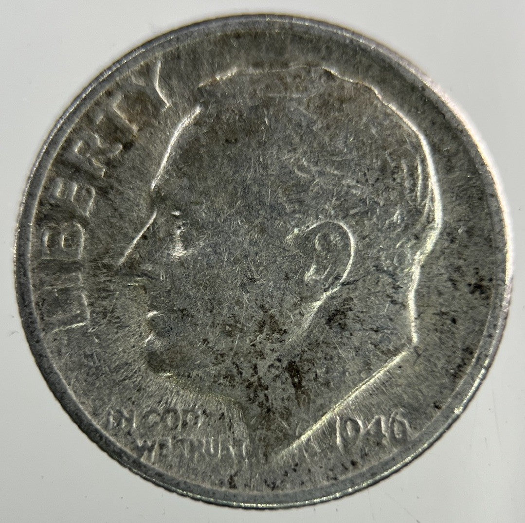 1946 - D US USA Roosevelt Dime Silver Coin | Collectable Grade