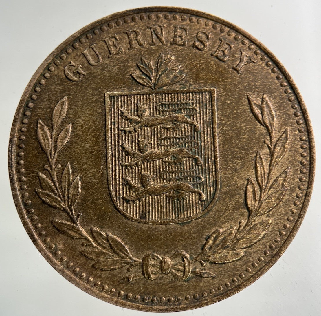1949 Guernsey 8 Doubles Coin | Fine Collectable Grade