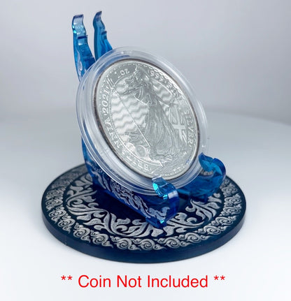 Blue Tiger 1oz Silver or Gold Coins / Amulet / Medal Display Stand