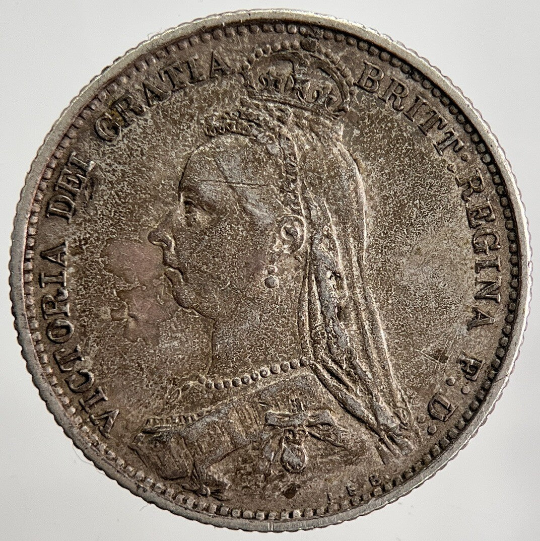1887 Victoria Sixpence Silver Coin | Collectable Grade | a2453
