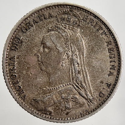 1887 Victoria Sixpence Silver Coin | Collectable Grade | a2453