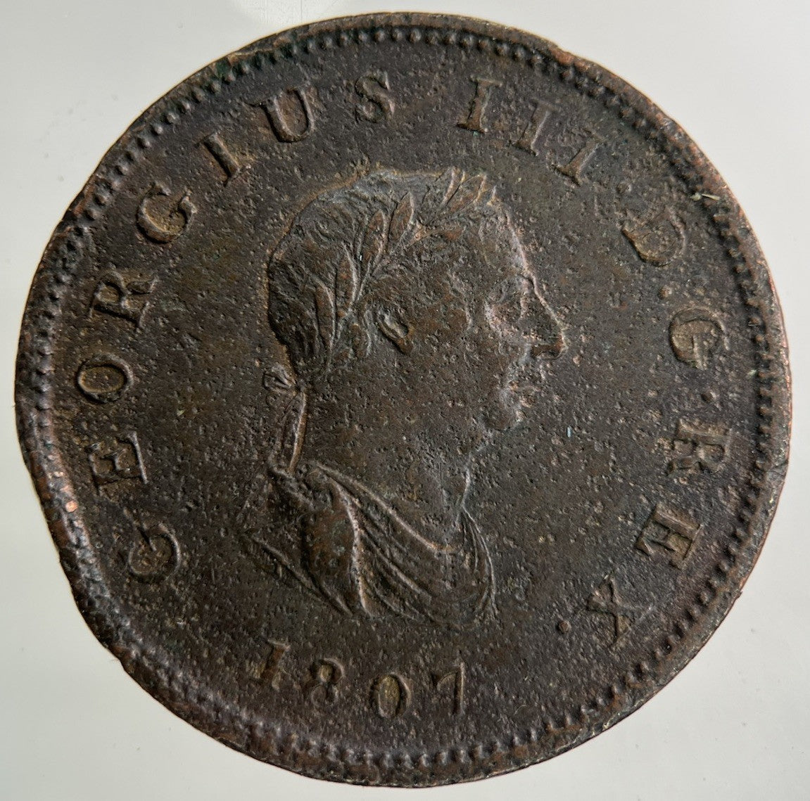 1807 George III 3rd Half - Penny Coin | Fine Collectable Grade