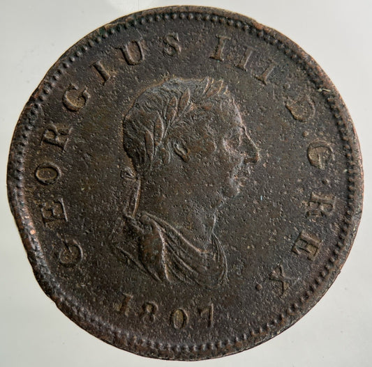 1807 George III 3rd Half - Penny Coin | Fine Collectable Grade