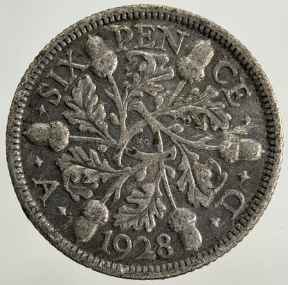 1928 George V Sixpence Silver Coin | Collectable Grade