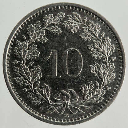 1991 Switzerland Swiss 10 Rappen Coin | Fine Collectable Grade