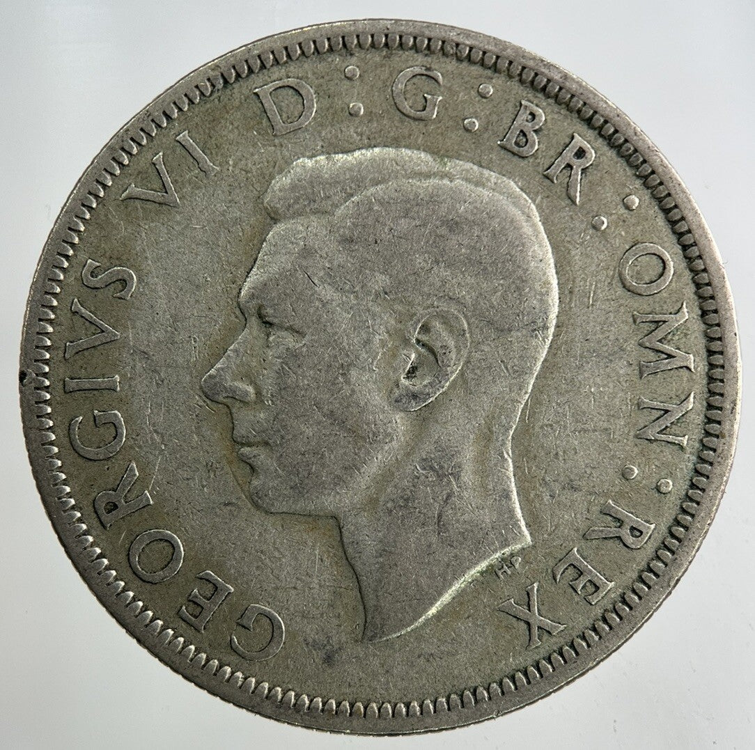 1942 George VI Half - Crown Silver Coin | Fine Collectable Grade