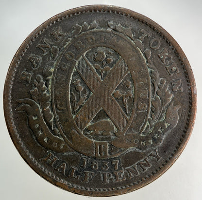 1837 Canada Bank Token Half - Penny Coin | Collectable Grade