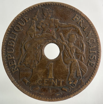 1896 France Indo - China One Cent Coin | Fine Collectable Grade
