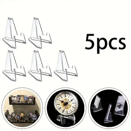 x5 Coin Collecting Clear Display Stand 1oz Silver or Gold Coins / Amulet / Medal