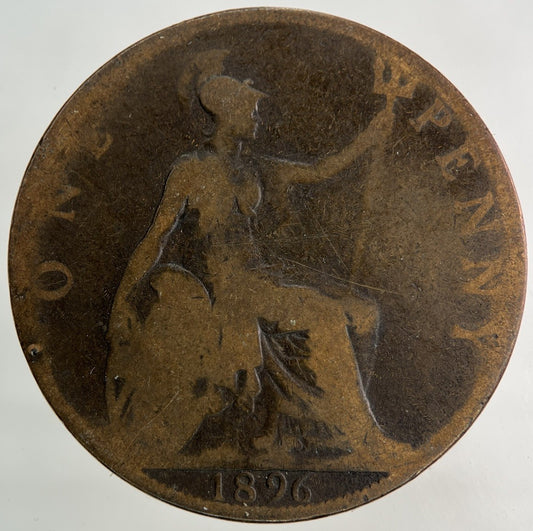 1896 Victoria One Penny Coin | Collectable Grade