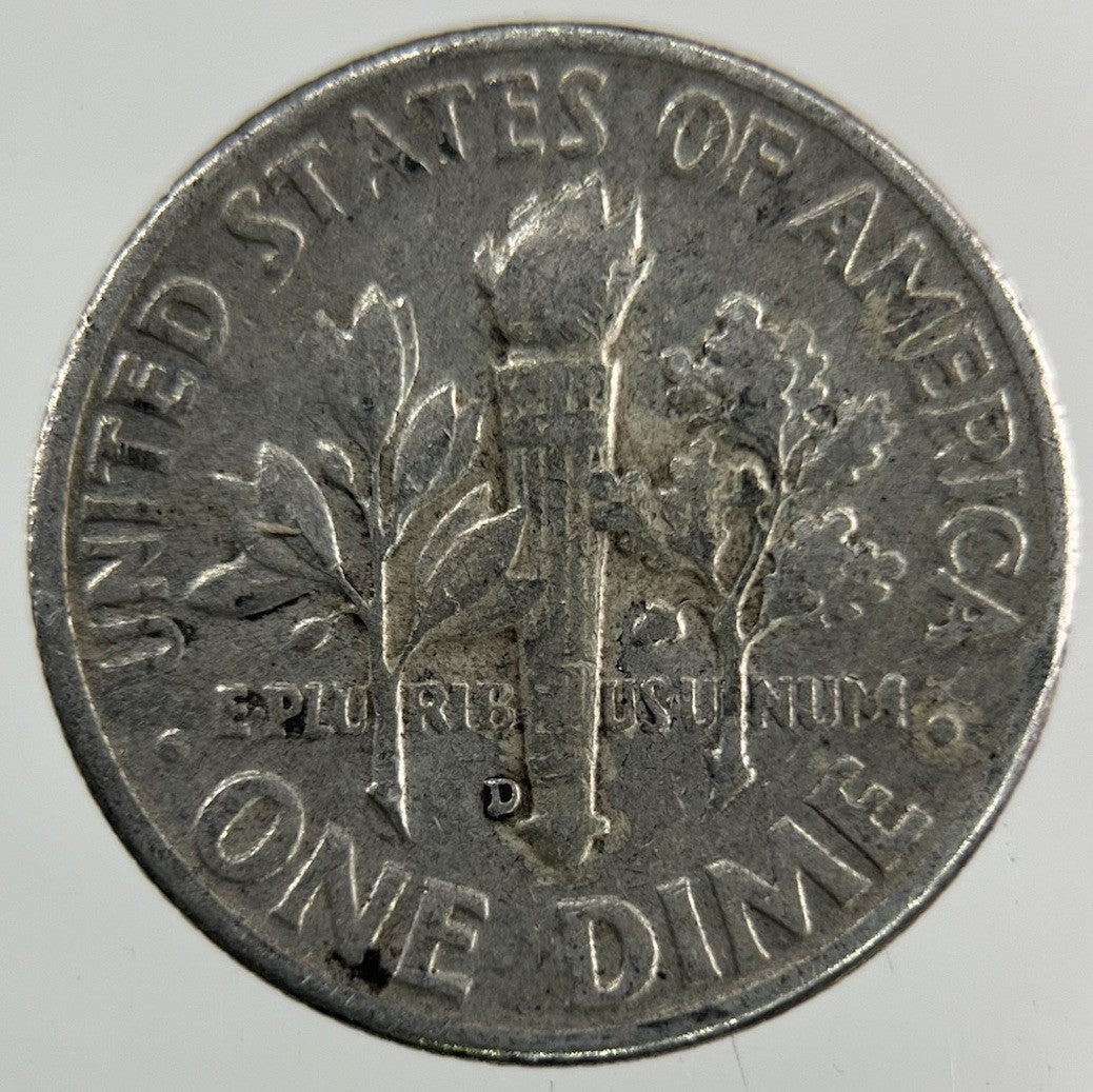 1957 - D US USA Roosevelt Dime Silver Coin | Collectable Grade