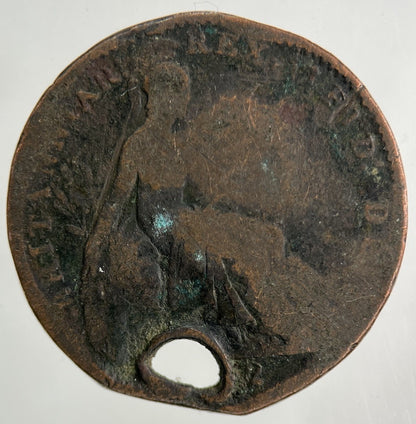 1822 George IV Farthing Coin | Worn Grade