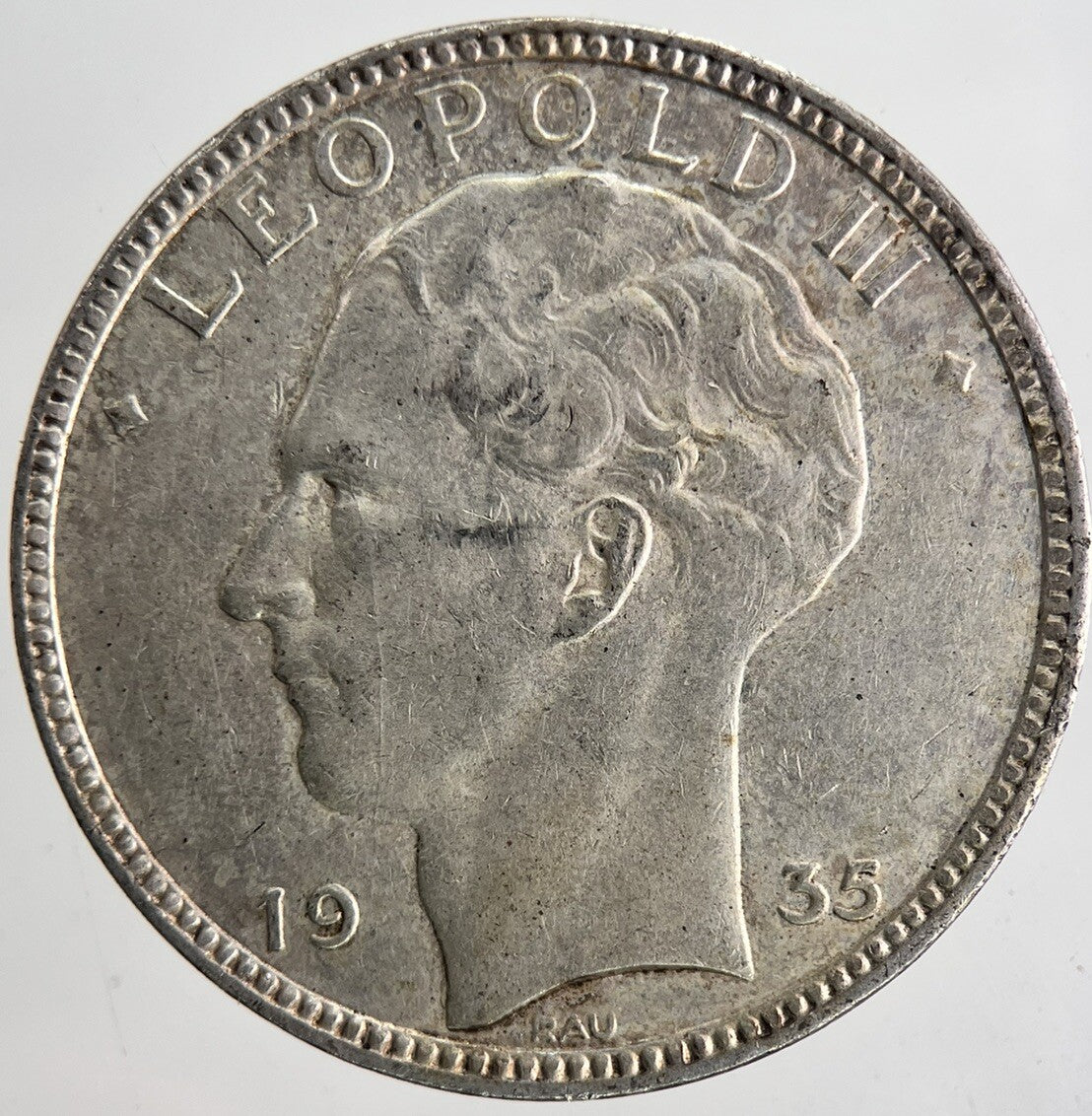 1935 Belgium 20 Francs Silver Coin | Fine Collectable Grade | a6884