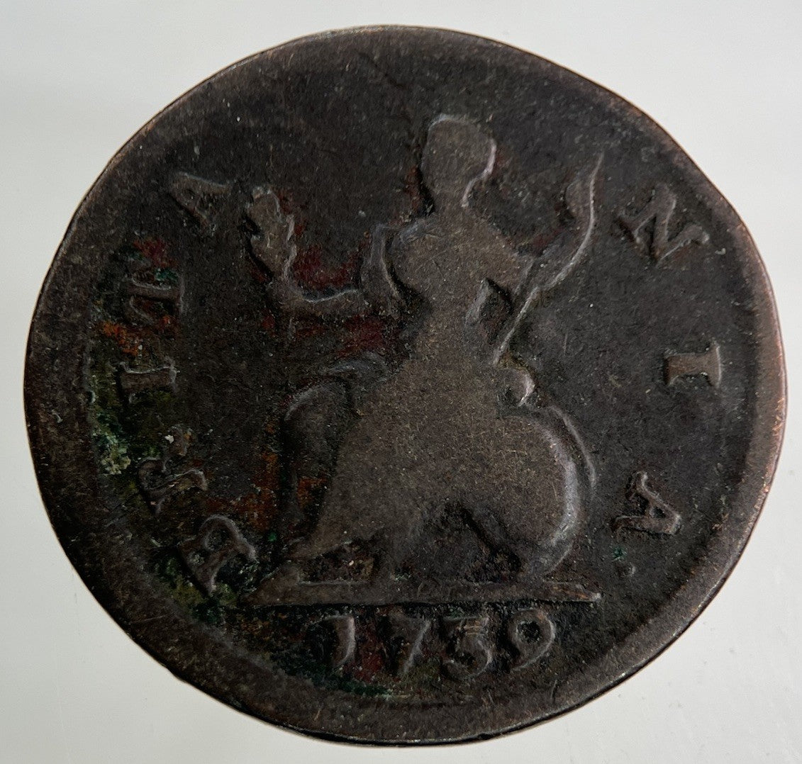 1739 George II 2nd Farthing Coin | Collectable Grade