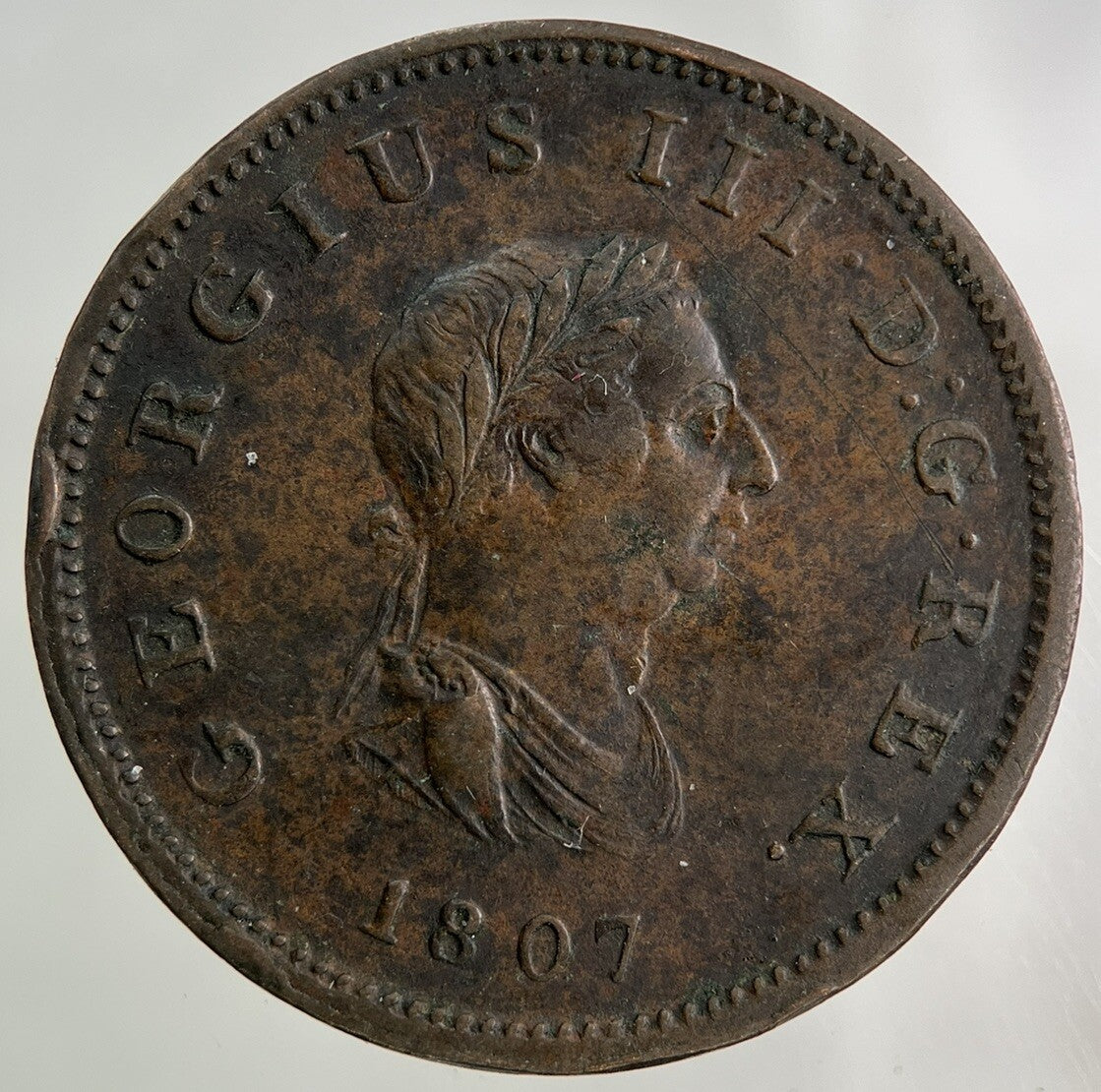 1807 George III 3rd Half - Penny Coin | Very High Grade