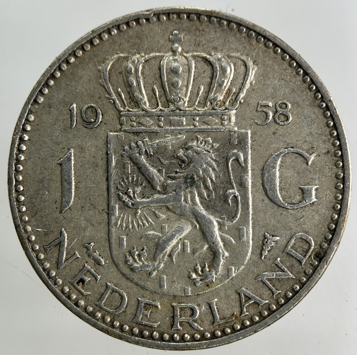 1958 Netherlands 1 Gulden Silver Coin | Fine Collectable Grade