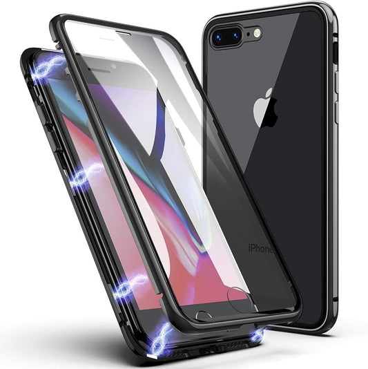 iPhone 6 / 6s Black 360 Magnetic Tempered Glass Protective Case