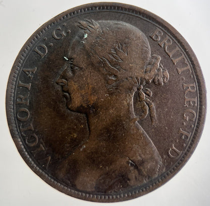 1892 Victoria One Penny Coin | Collectable Grade | a8997