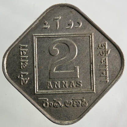 1918 India 2 Annas Coin | Very Fine Grade