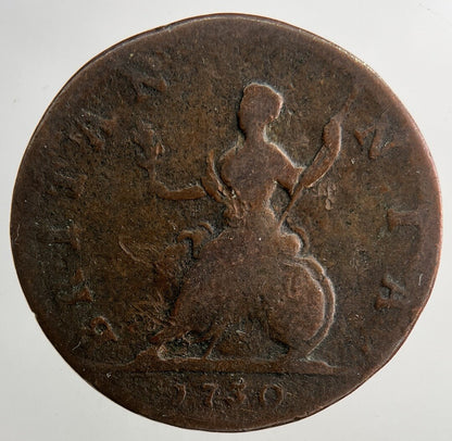1730 George II 2nd Farthing Coin | Collectable Grade | a9245