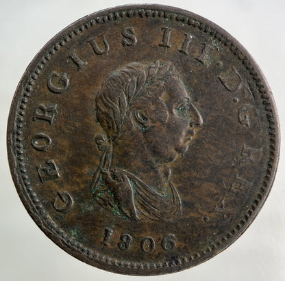 1806 George III 3rd Half - Penny Coin | Very High Grade