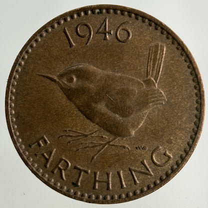 1946 George VI Wren Farthing Coin | Fine Collectable Grade