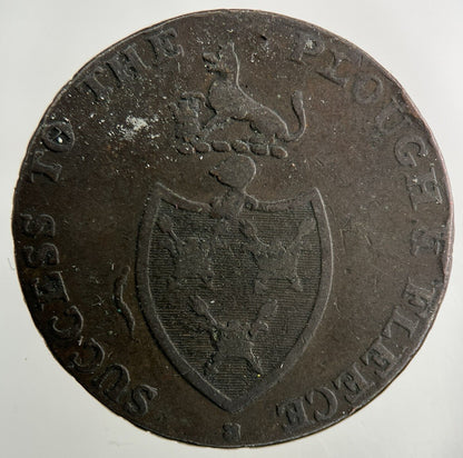British Success Of The Plough & Fleece Half - Penny Coin | Collectable Grade