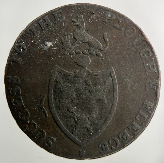 British Success Of The Plough & Fleece Half - Penny Coin | Collectable Grade