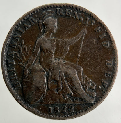 1822 George IV Farthing Coin | Fine Collectable Grade