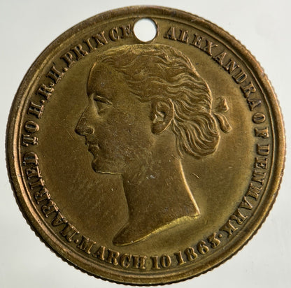 1863 Prince Albert Of Wales Marriage Medal Token Coin | Very High Grade