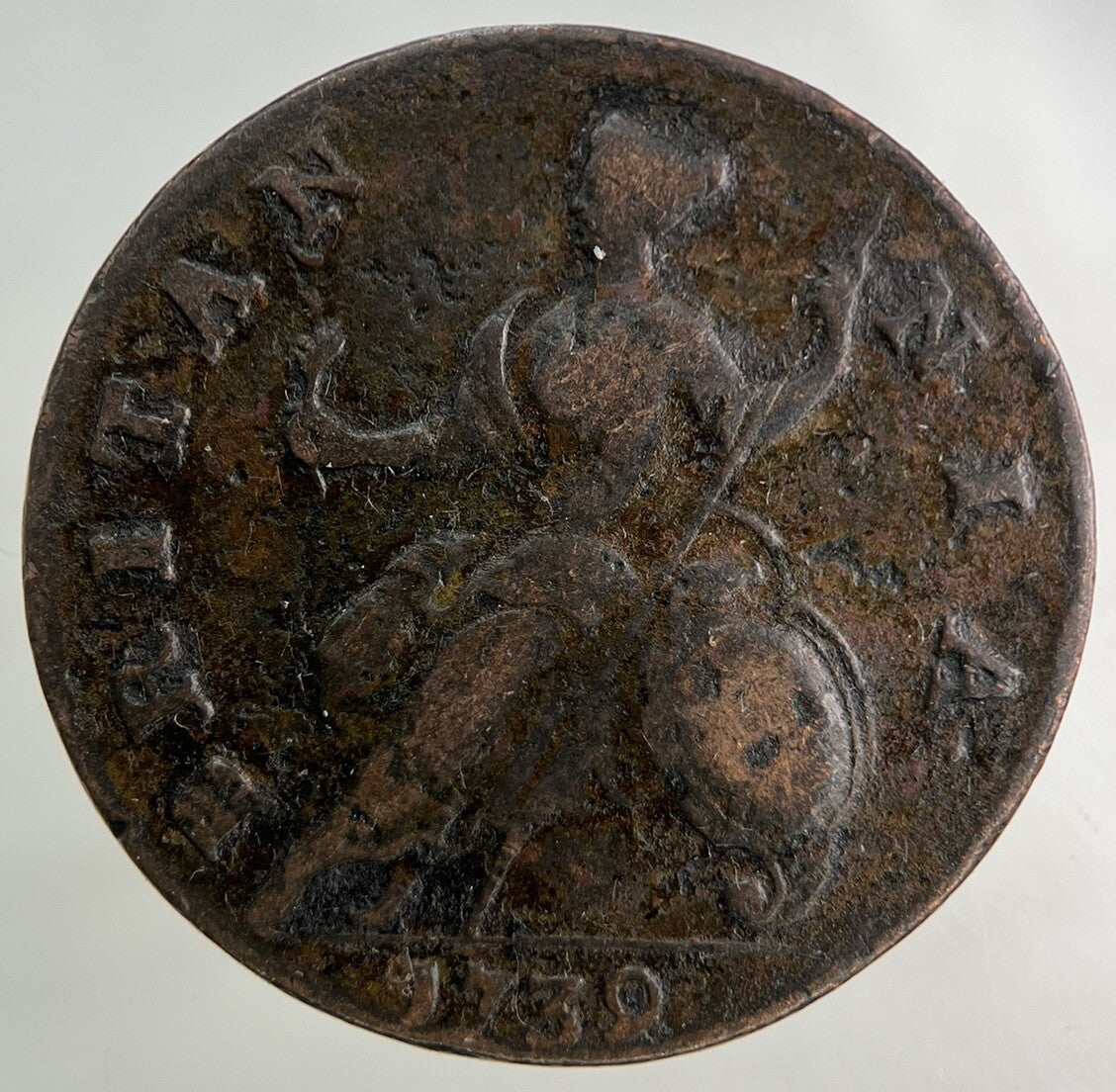 1739 George II 2nd Half - Penny Coin | Fine Collectable Grade
