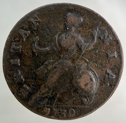 1739 George II 2nd Half - Penny Coin | Fine Collectable Grade