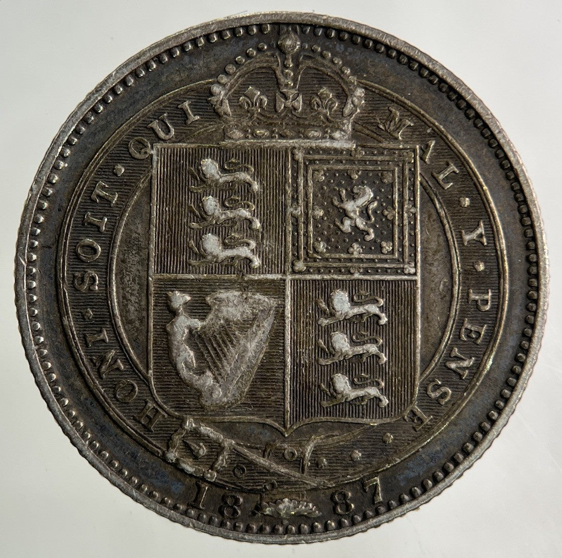 1887 Victoria Shilling Silver Coin | Fine Collectable Grade