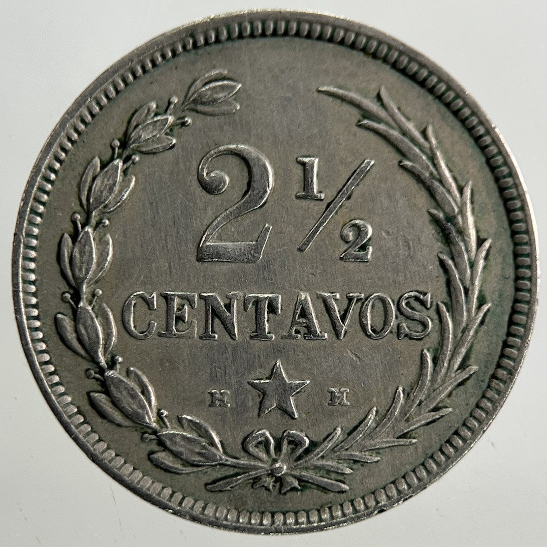 1888 Dominican Republic 2 1/2 Centavos Coin | Very High Grade