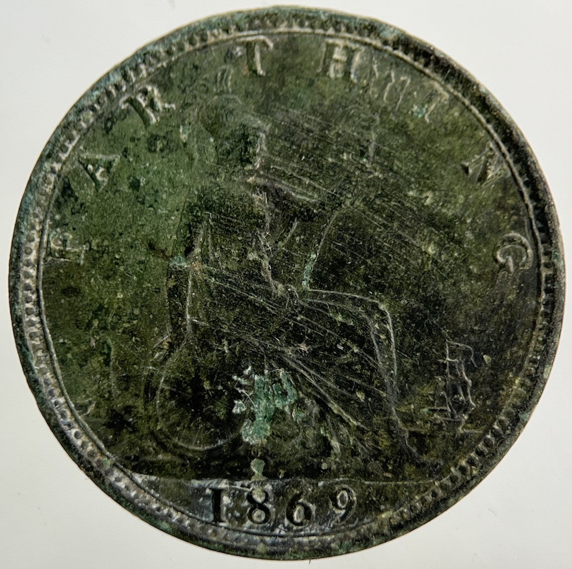 1869 Victoria Farthing Coin | Fine Collectable Grade