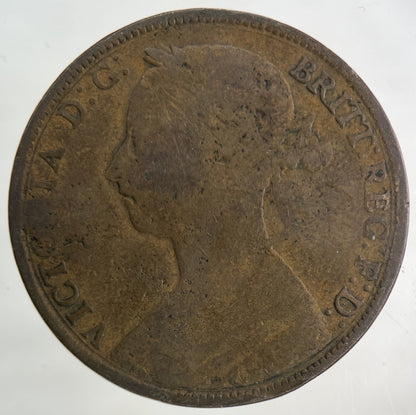 1888 Victoria One Penny Coin | Collectable Grade