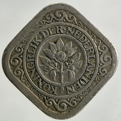 1913 Netherlands 5 Cents Coin | Fine Collectable Grade