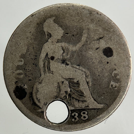 1838 Victoria Groat Four - Pence Silver Coin | Fair Grade