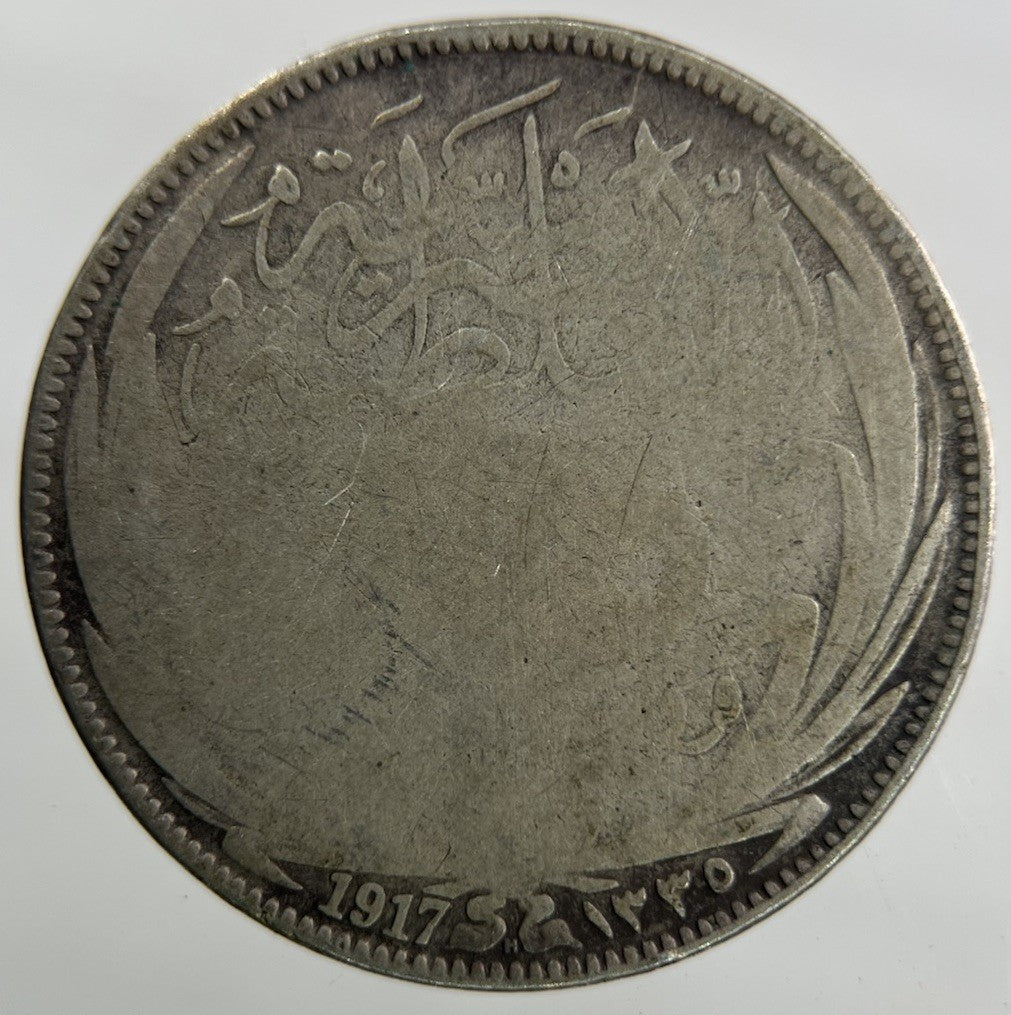 1917 Egypt 5 Piastres Silver Coin | Collectable Grade