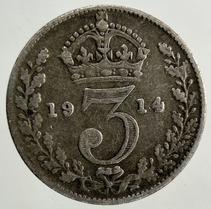 1914 George V Threepence Silver Coin | Collectable Grade