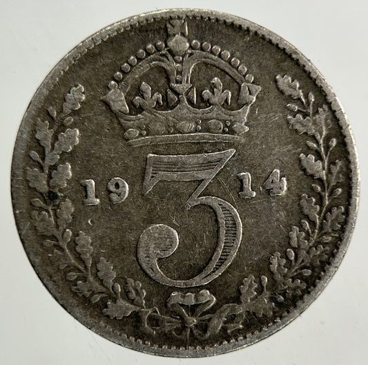1914 George V Threepence Silver Coin | Collectable Grade