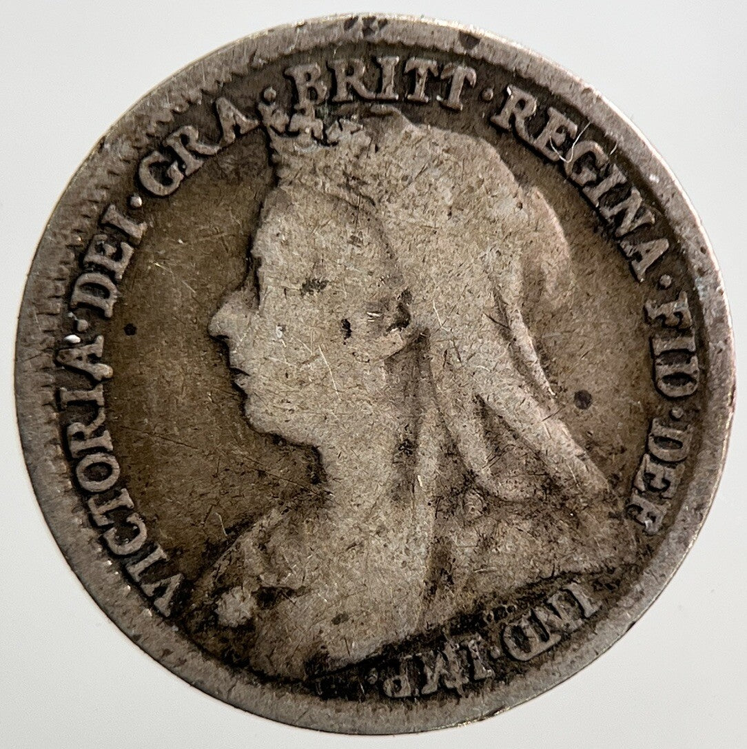 1897 Veiled Head Victoria Threepence Silver Coin | Collectable Grade