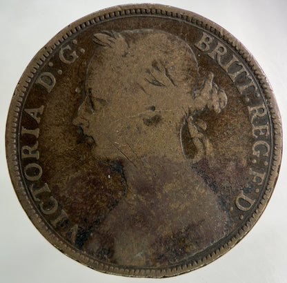 1889 Victoria One Penny Coin | Collectable Grade