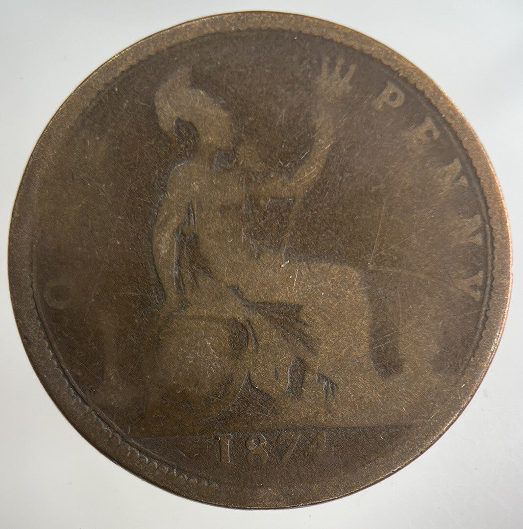1874 Victoria One Penny Coin | Collectable Grade