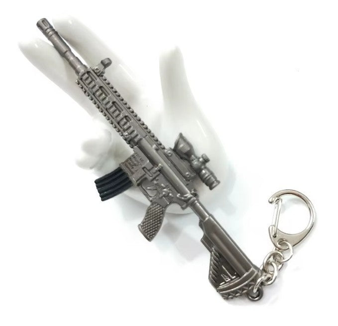 Generic 12cm Mini Assault Rifle Gun Shaped Keyring Premium Keychain Gift UK