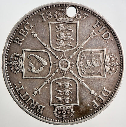 1887 Victoria Florin Silver Coin | Very High Grade | a349
