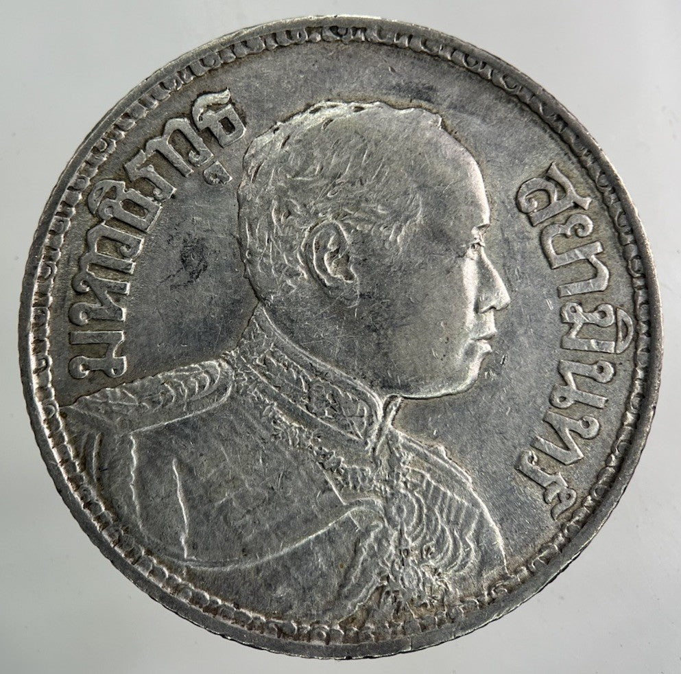 1913 - 1918 Thailand Thai Large 1 Baht Silver Coin | Fine Collectable Grade