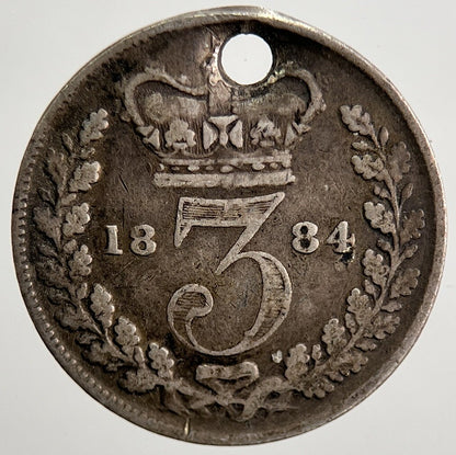 1884 Victoria Threepence Silver Coin | Fine Collectable Grade