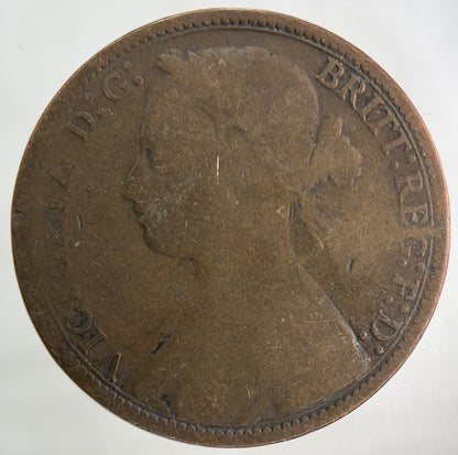 1877 Victoria One Penny Coin | Collectable Grade