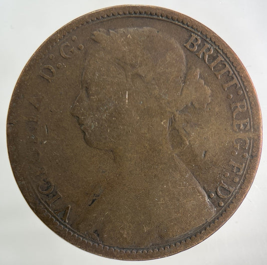 1877 Victoria One Penny Coin | Collectable Grade